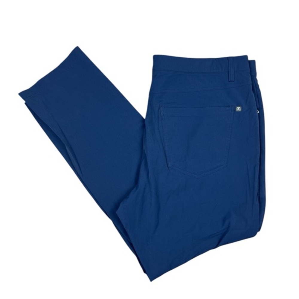 01. Algo Performance Pants Mens Size‎ 38 Moisture Wicking Navy Blue Golf Outdoor